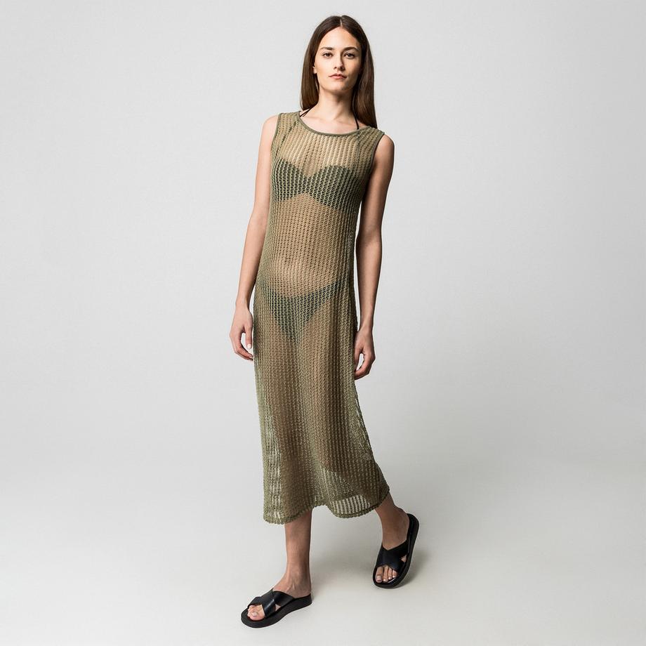 Manor Woman Ärmelloses Mesh Maxikleid  