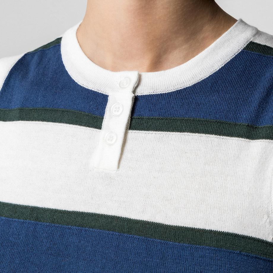 Manor Woman Maglione senza maniche a righe  