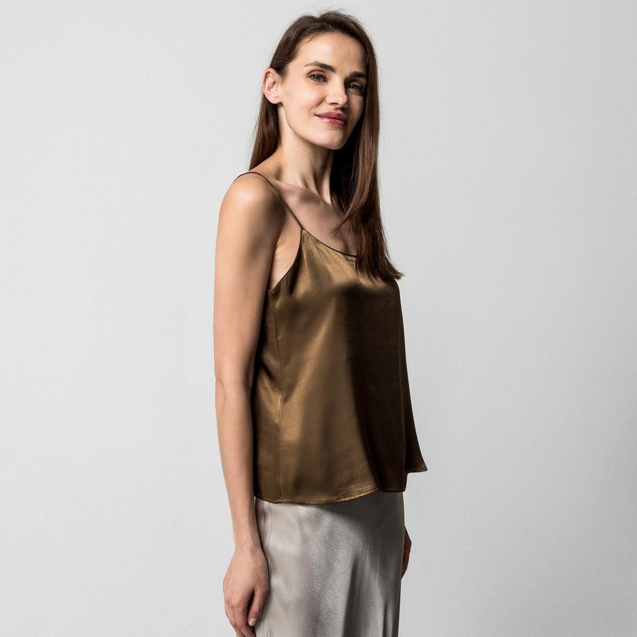 Manor Woman Top Raso Spalline Sottili  