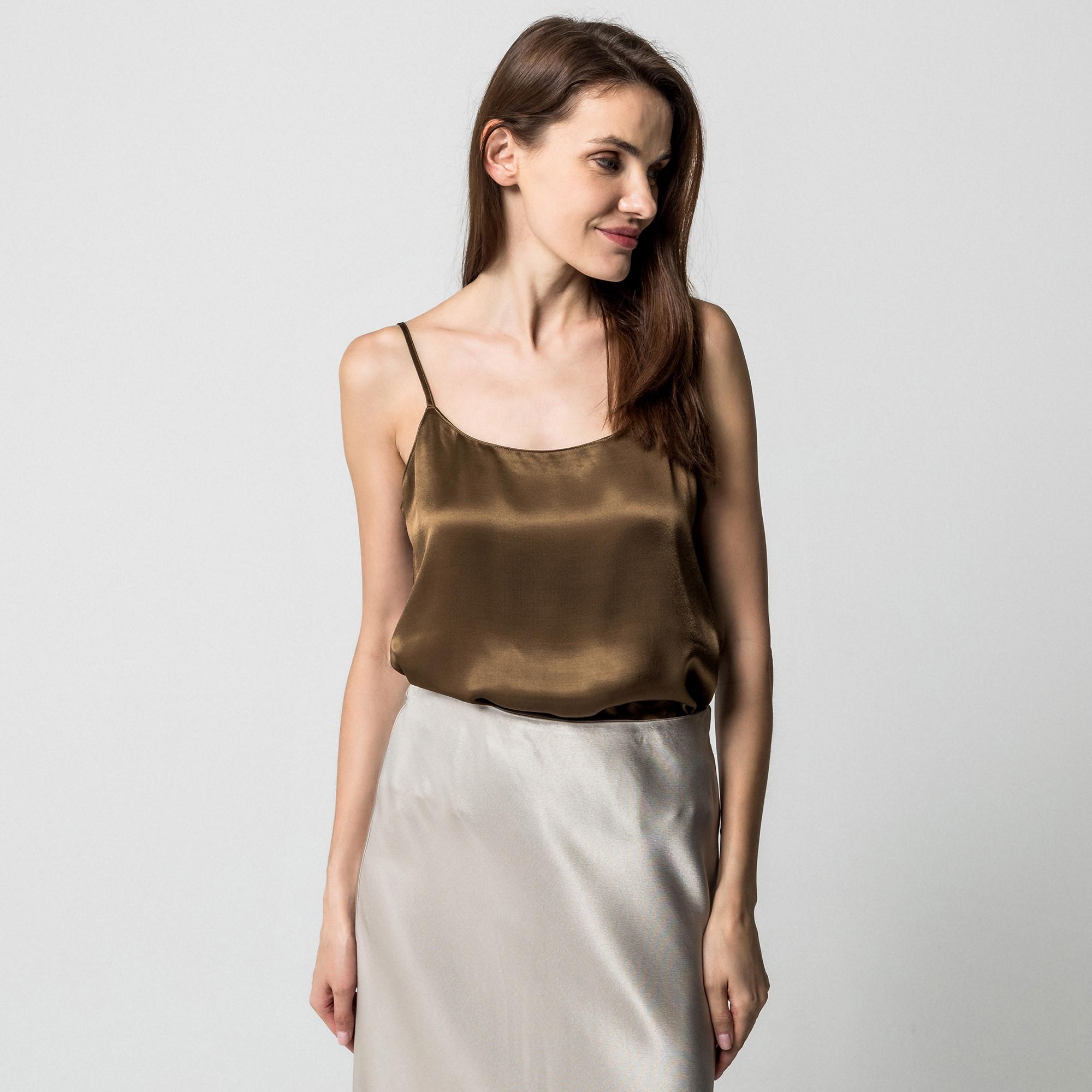 Manor Woman Top Raso Spalline Sottili  