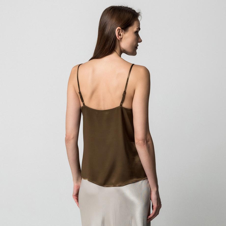 Manor Woman Top Raso Spalline Sottili  