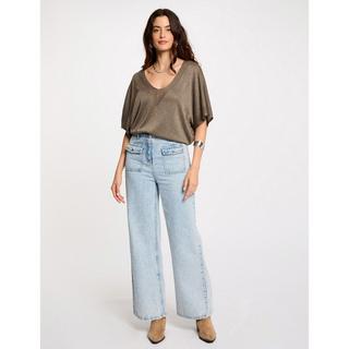 MORGAN Pull Court Manches Tricoté  