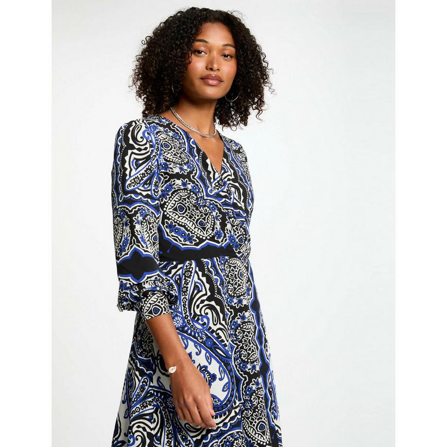 MORGAN Robe Courte Évasée Paisley  