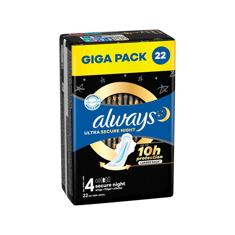always  Ultra Damenbinden Secure Night (Grösse 4) 