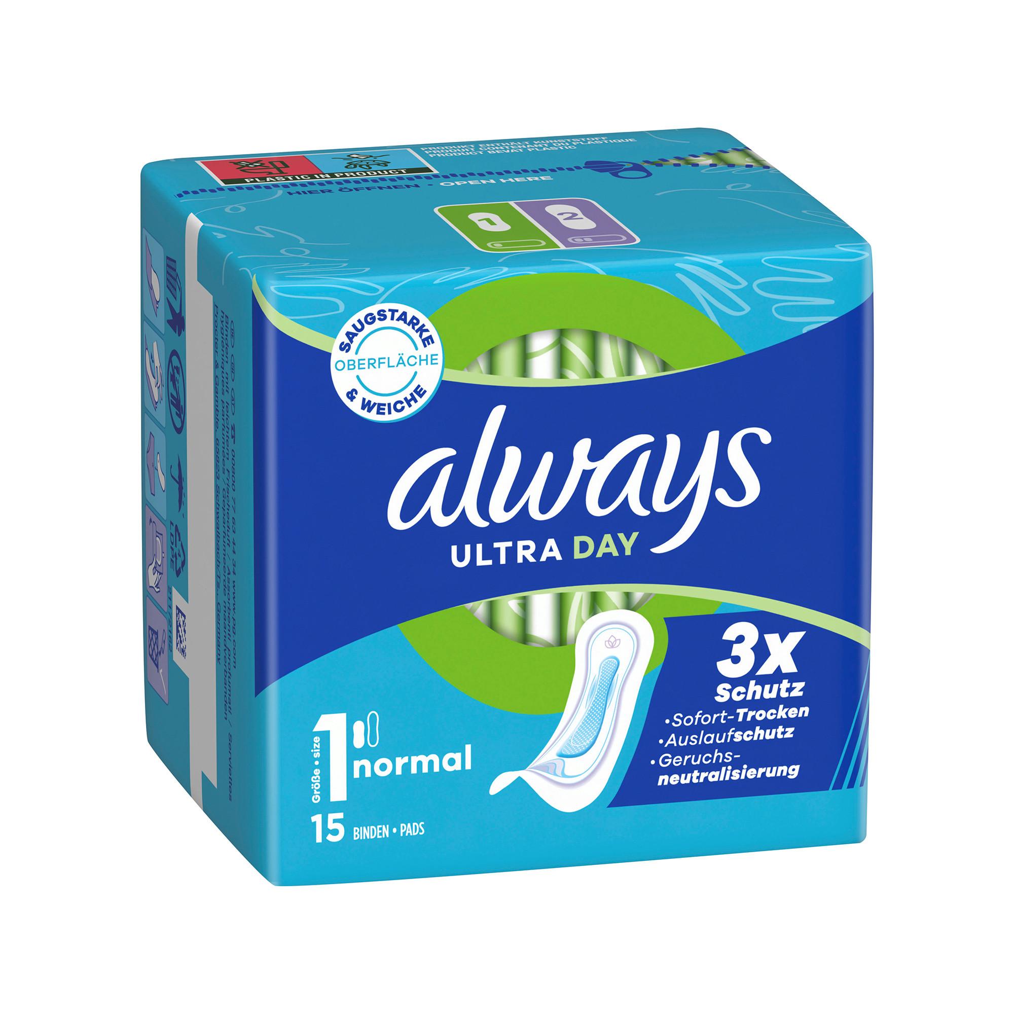 always  Serviettes hygiéniques Ultra Day Normal (taille 1) 