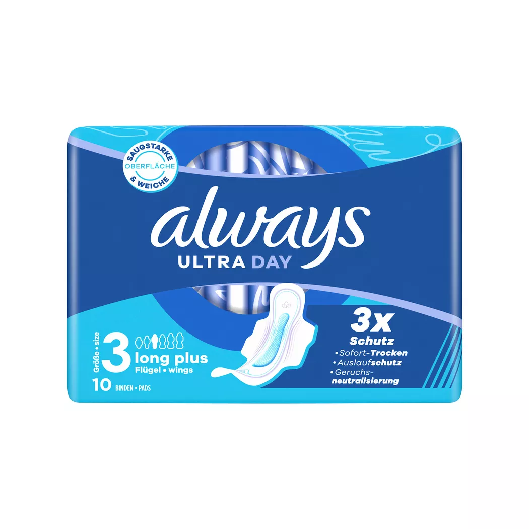 Always - Ultra Damenbinden Long Plus (Grösse 3), 10 Stück