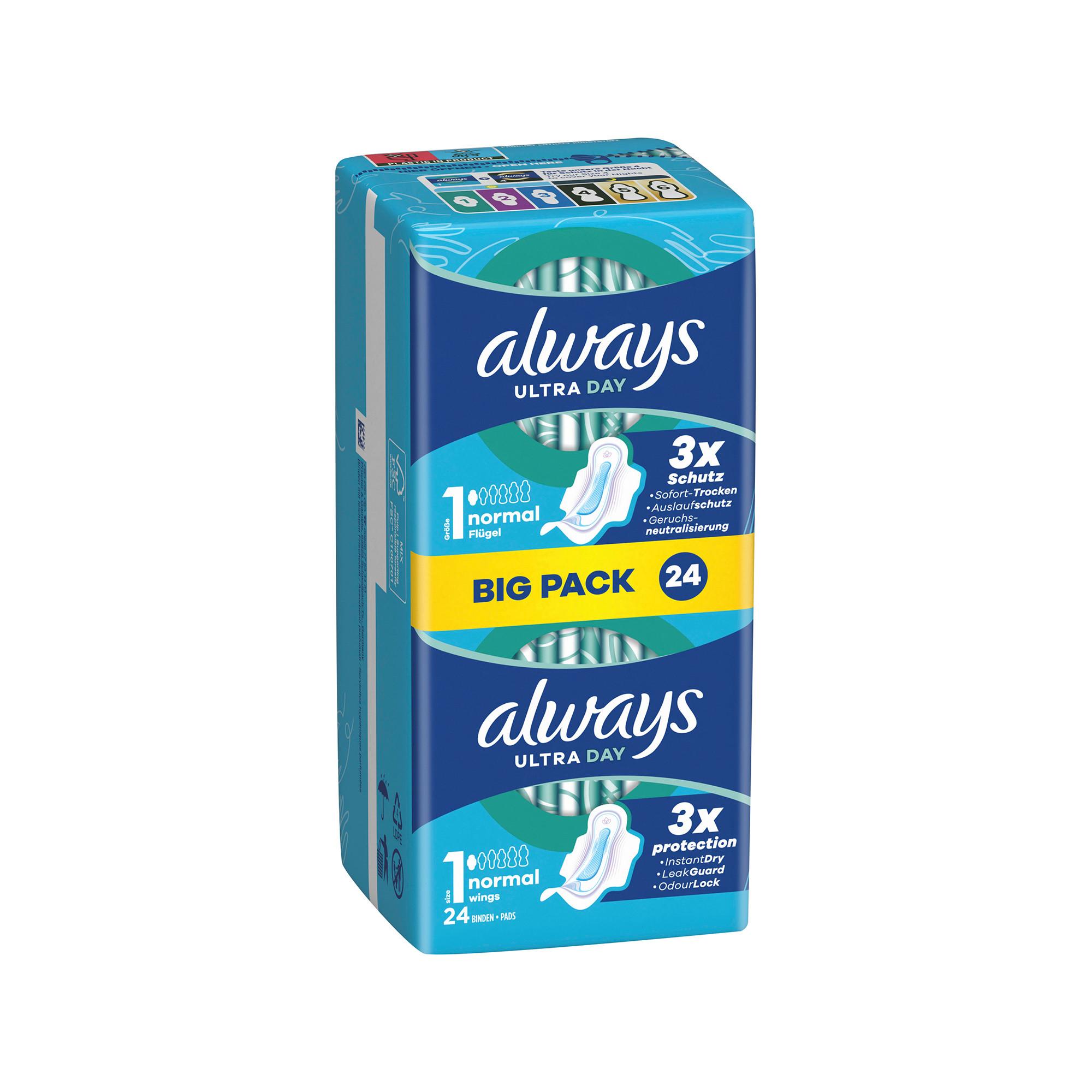 always  Serviettes hygiéniques Ultra Day Normal (taille 1) 