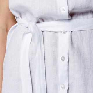 Manor Woman Robe Chemise en Lin Rayée  