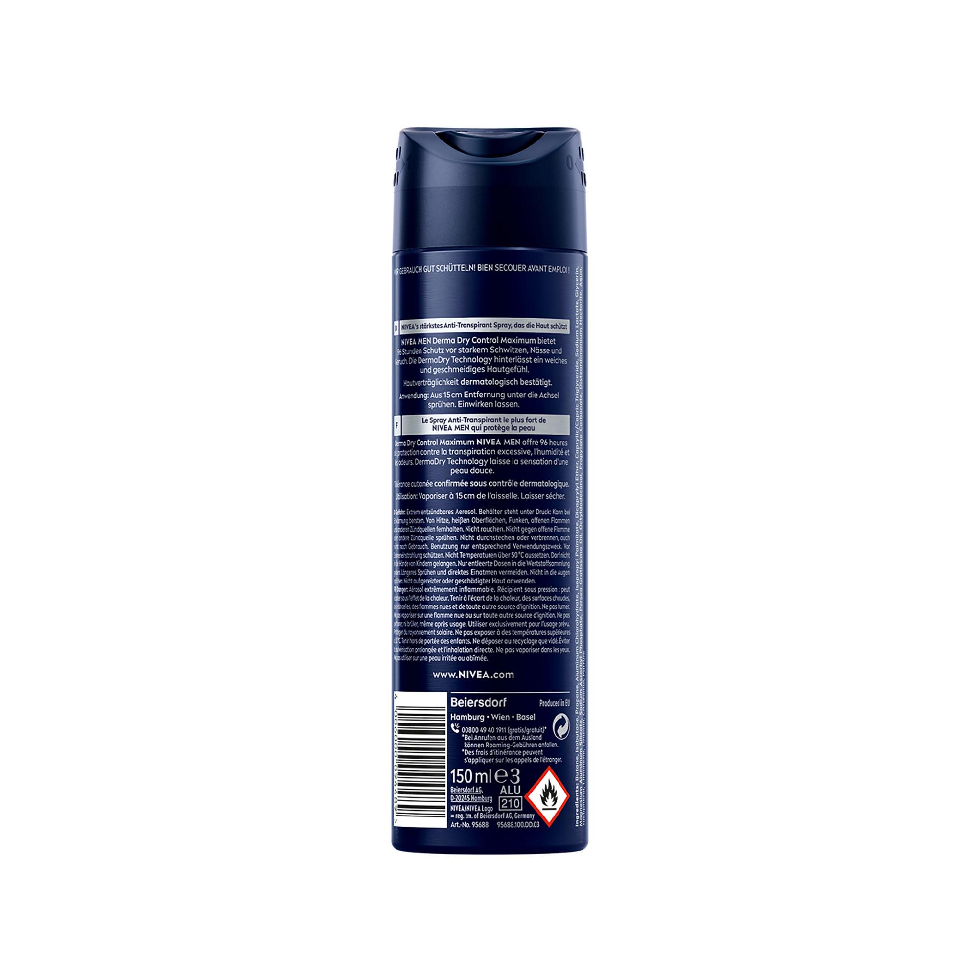 NIVEA  DEO Spray Derma Dry Control Maximum Hommes 