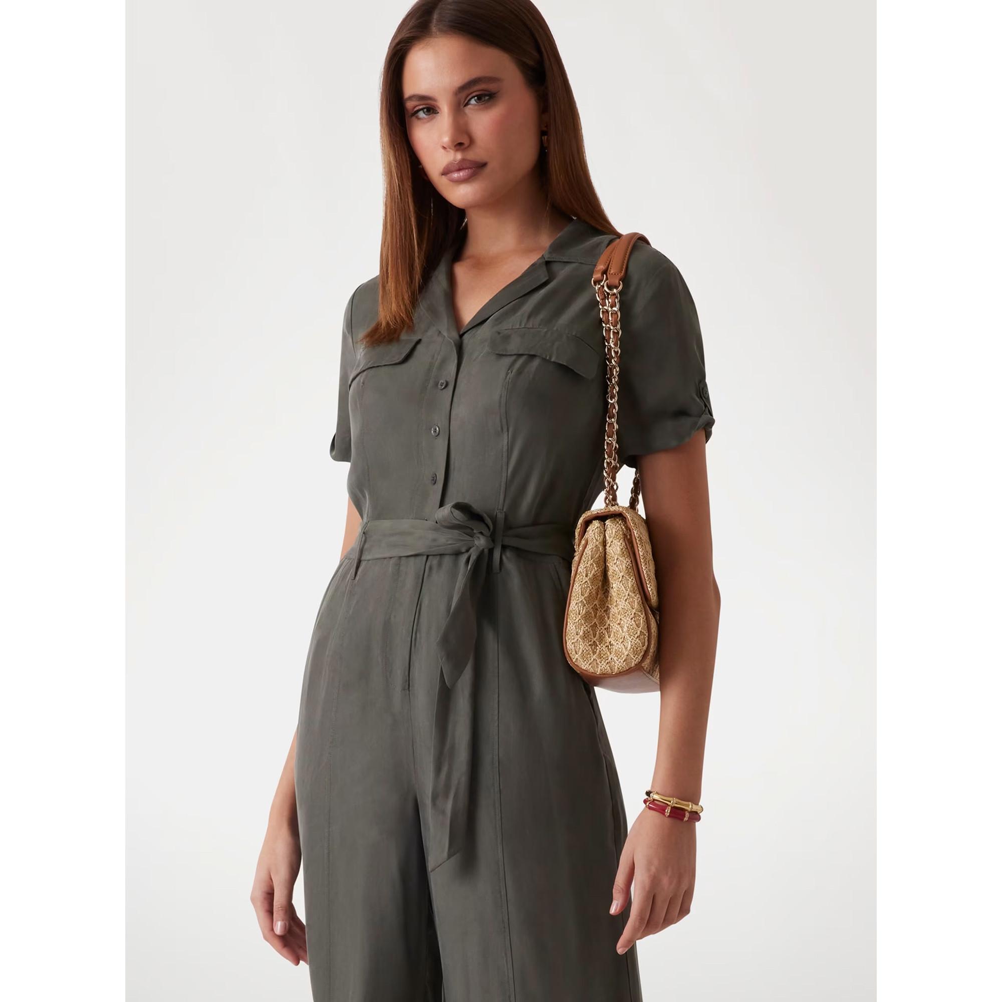GUESS Overall Kurzarm Jumpsuit mit Gürtel  