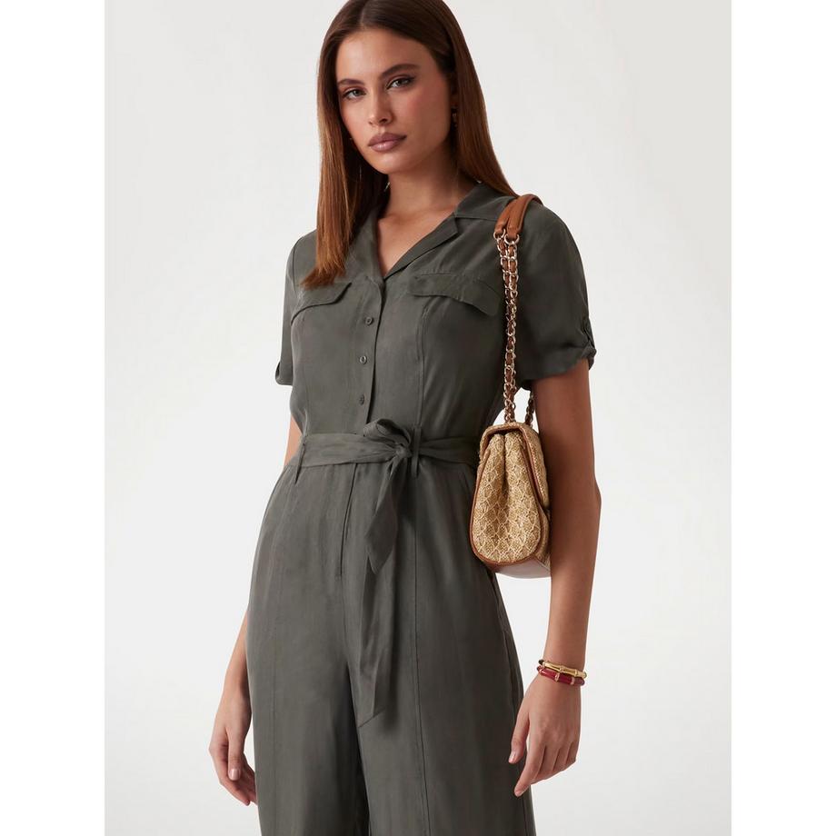 GUESS Overall Kurzarm Jumpsuit mit Gürtel  