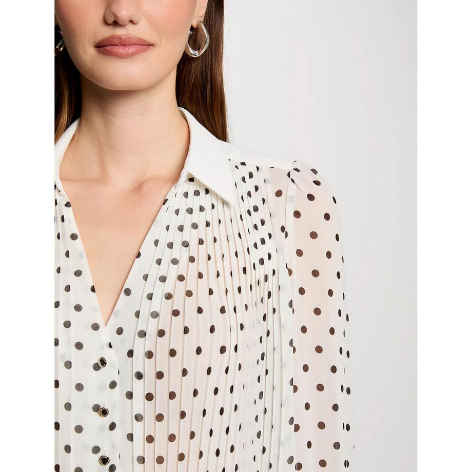 MORGAN Camicetta Semi-Trasparente a Pois  