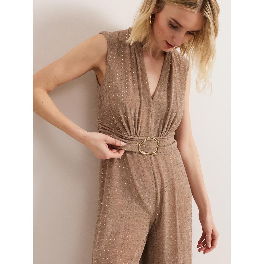 Phase Eight Brea Ärmelloser V-Ausschnitt Jumpsuit mit weitem Bein  