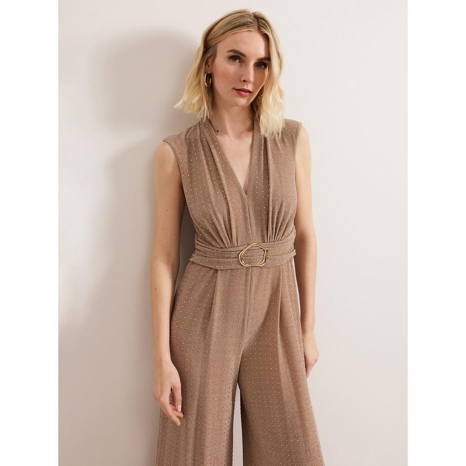 Phase Eight Brea Ärmelloser V-Ausschnitt Jumpsuit mit weitem Bein  