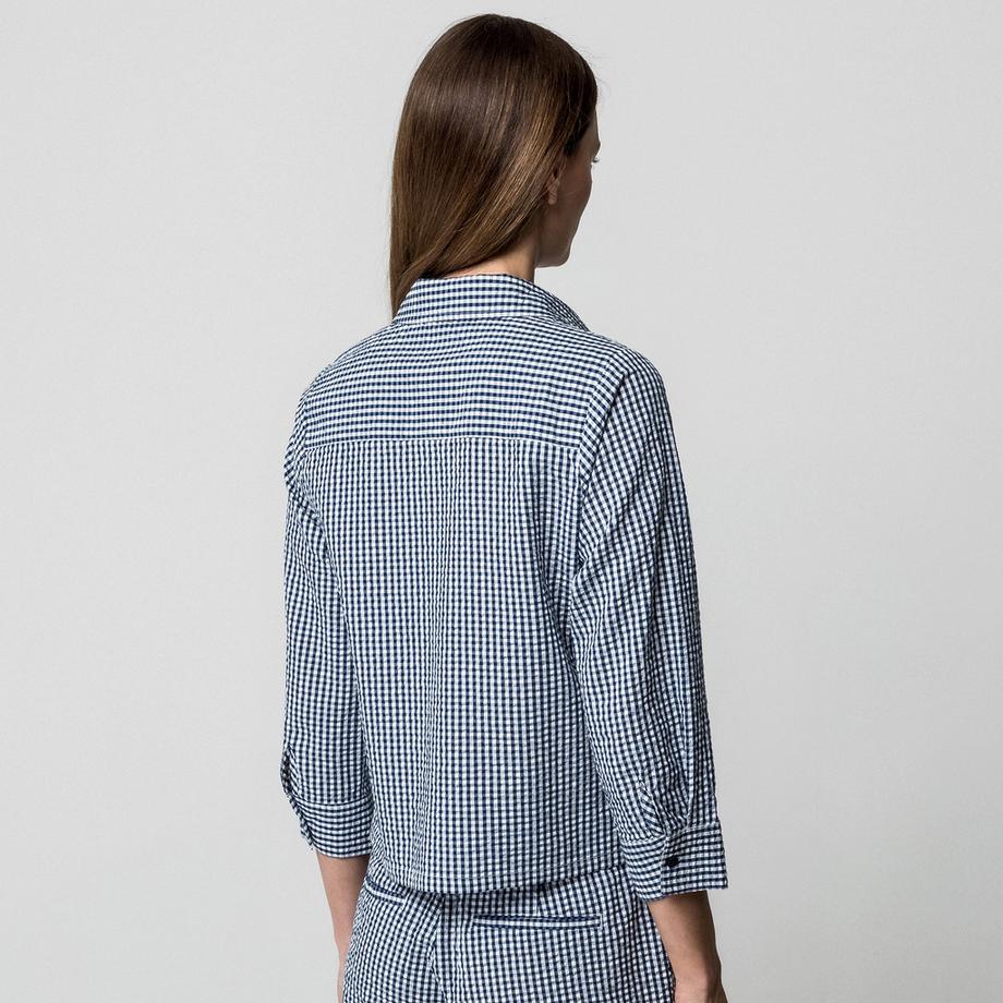 Manor Woman Chemisier à Carreaux Coupe Droite  