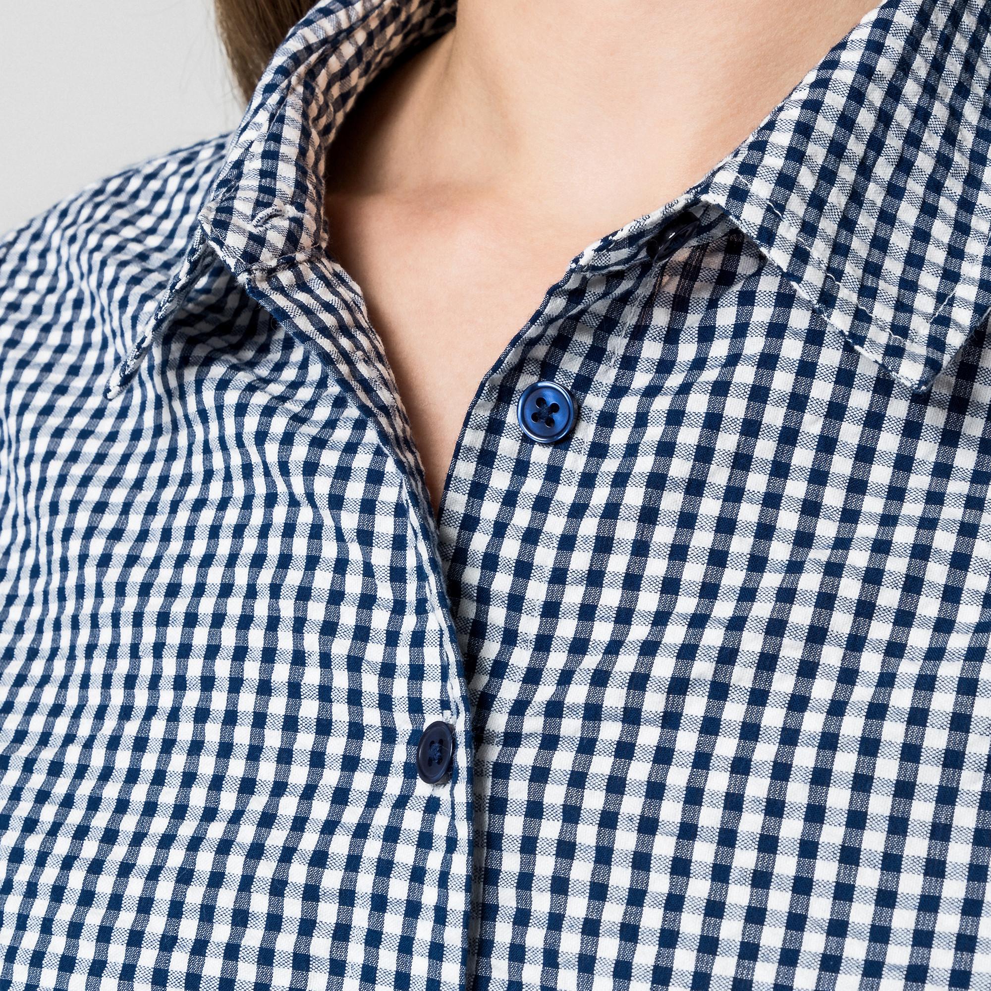 Manor Woman Camicetta a Quadri Vestibilità Regolare  