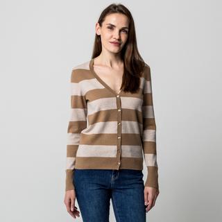 Manor Woman Cardigan Scollo a V Color Block  