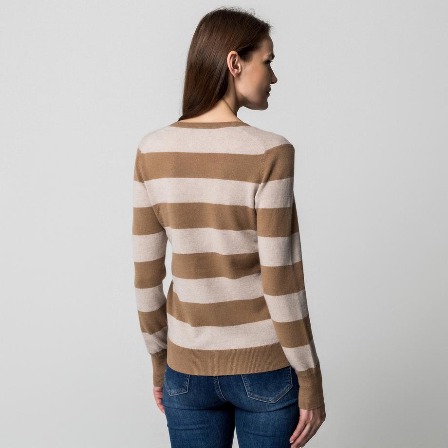 Manor Woman Color Block V-Ausschnitt Cardigan  