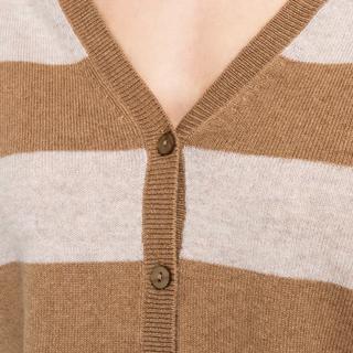 Manor Woman Cardigan Scollo a V Color Block  