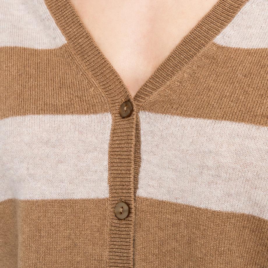 Manor Woman Color Block V-Ausschnitt Cardigan  