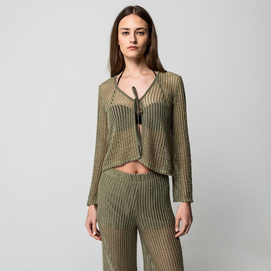 Manor Woman Gehäkelter Strick Cardigan  