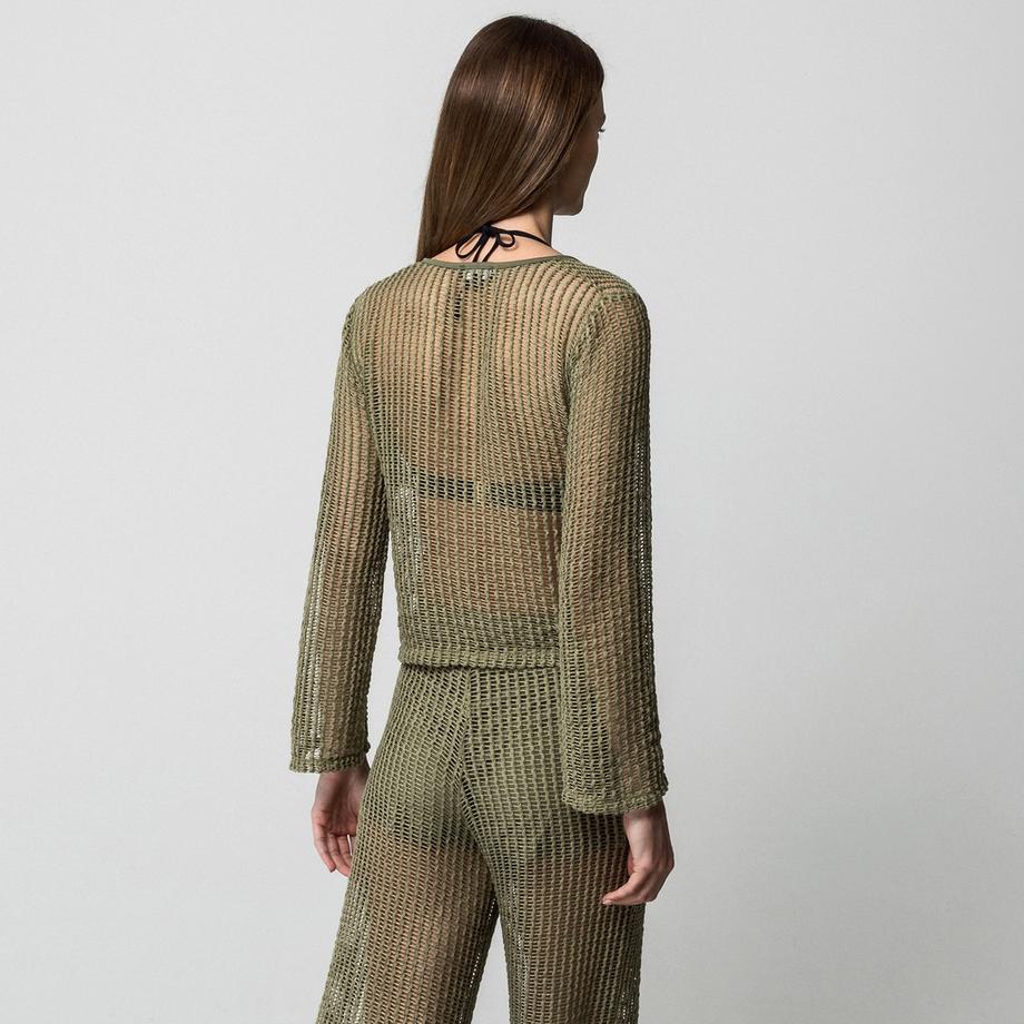 Manor Woman Gehäkelter Strick Cardigan  