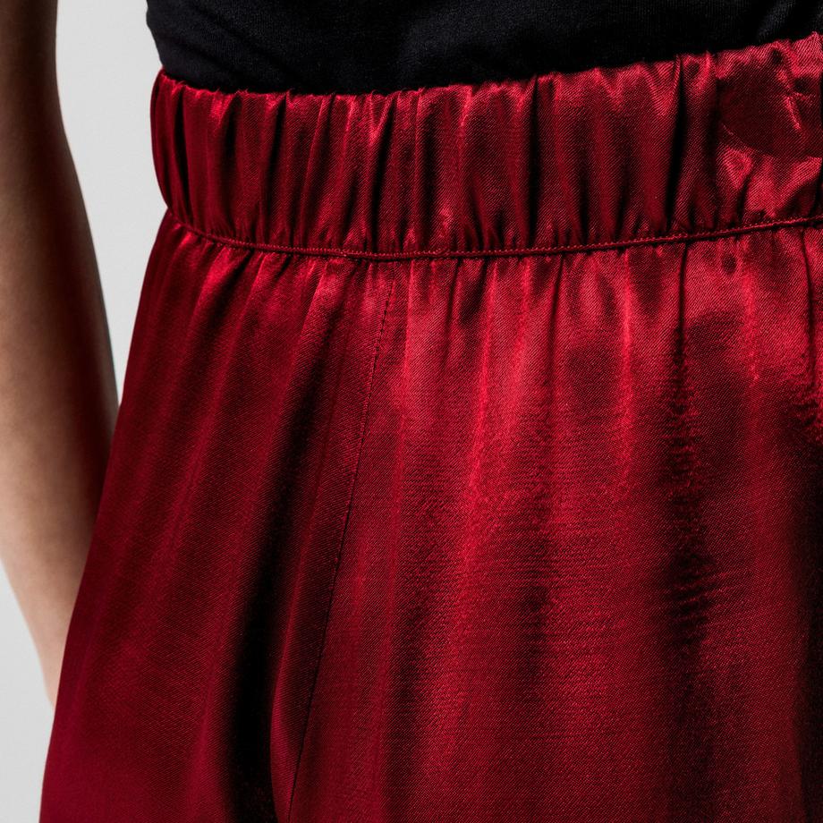 Manor Woman Pantaloni Raso Vita da Annodare Gamba Dritta  