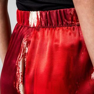 Manor Woman Gemusterte Satinhose mit Bindebund  