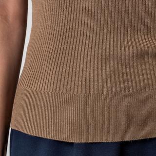 Manor Woman Pullover senza maniche a costine  