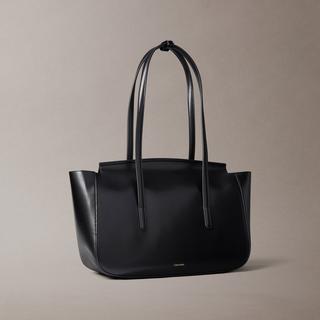 Calvin Klein Engraved Hardware Flap Tote Bag  