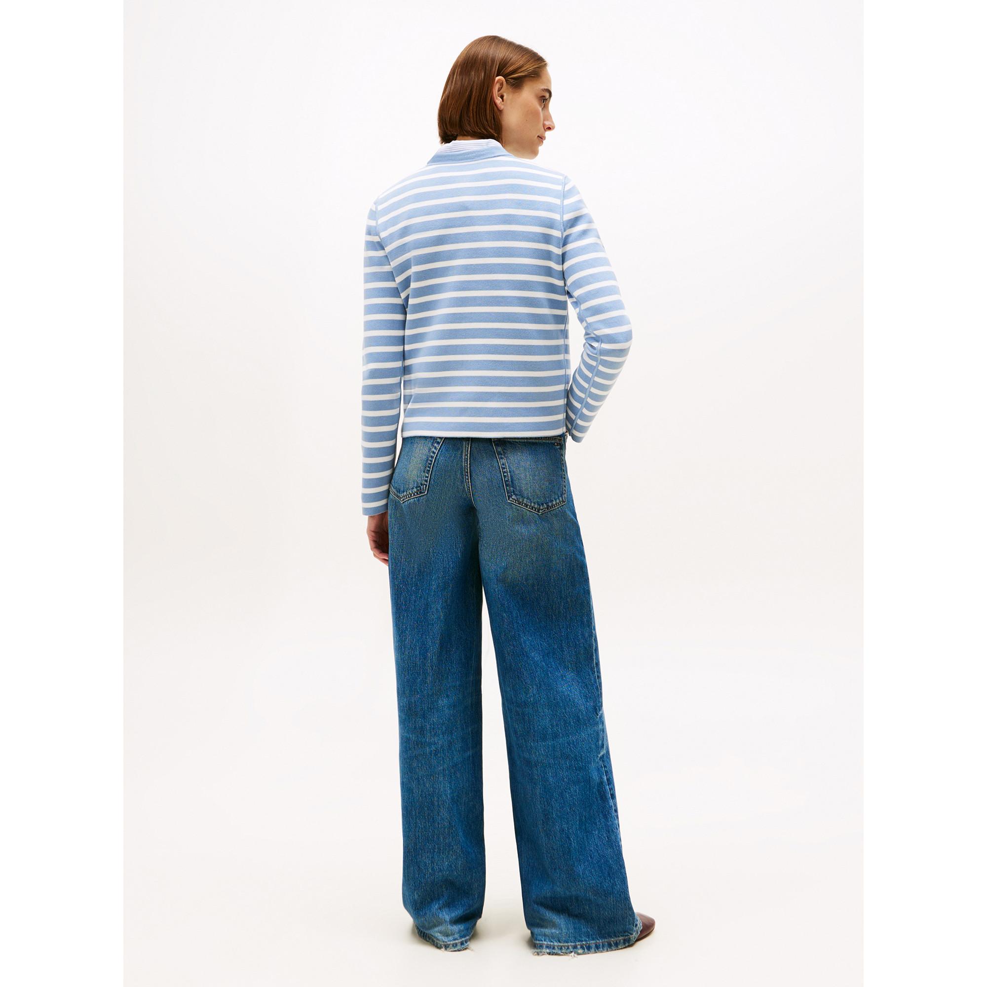 TOMMY HILFIGER Cardigan reversibile a righe con bottoni dorati  