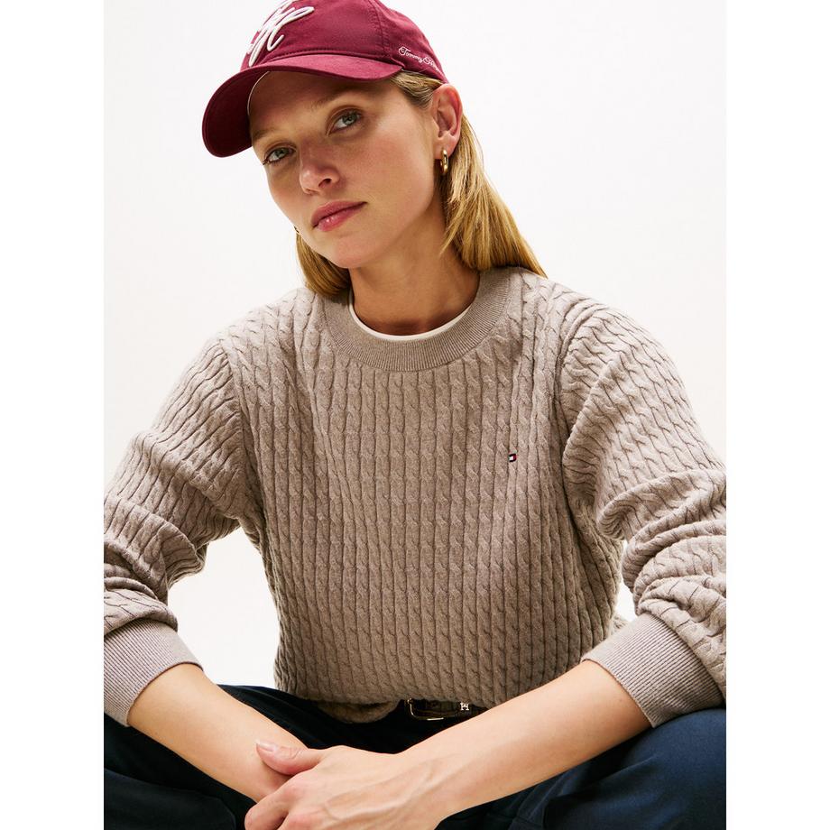 TOMMY HILFIGER Zopfmuster Pullover  