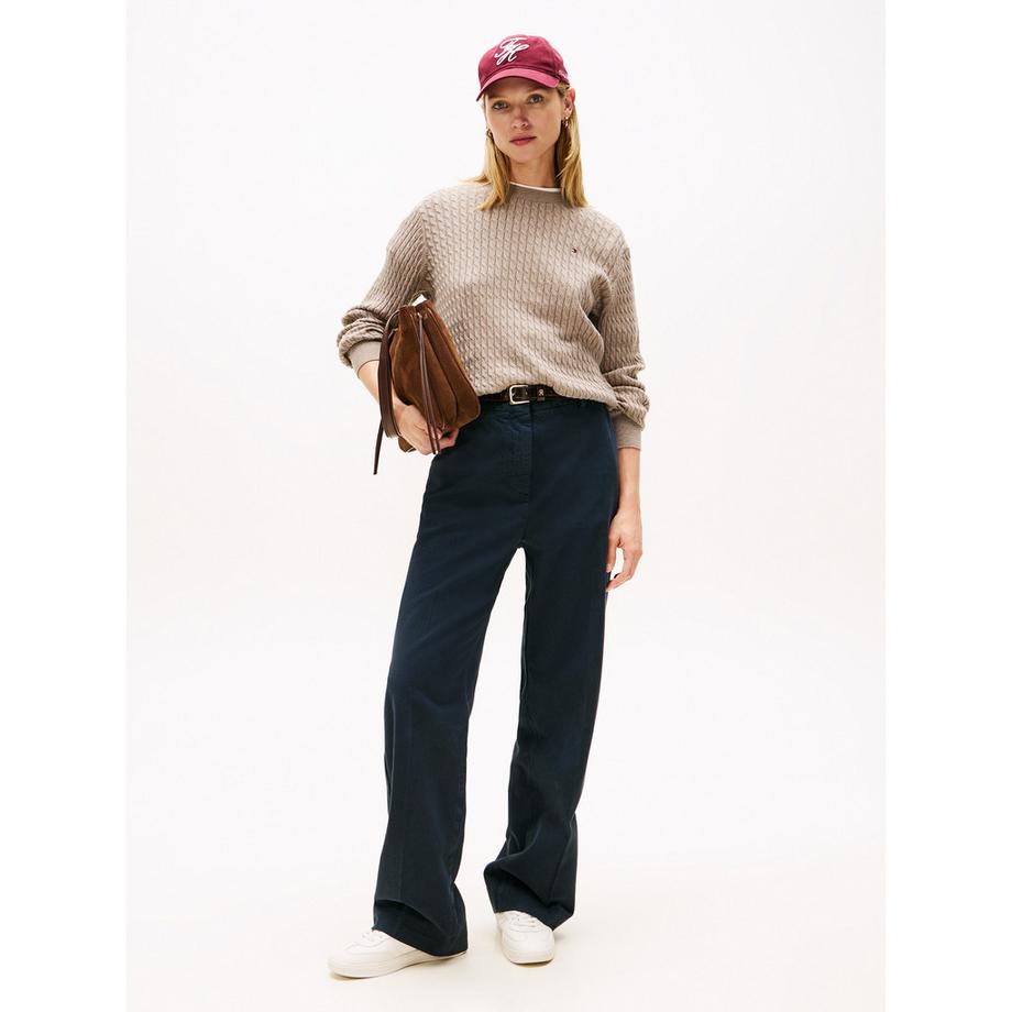 TOMMY HILFIGER Zopfmuster Pullover  