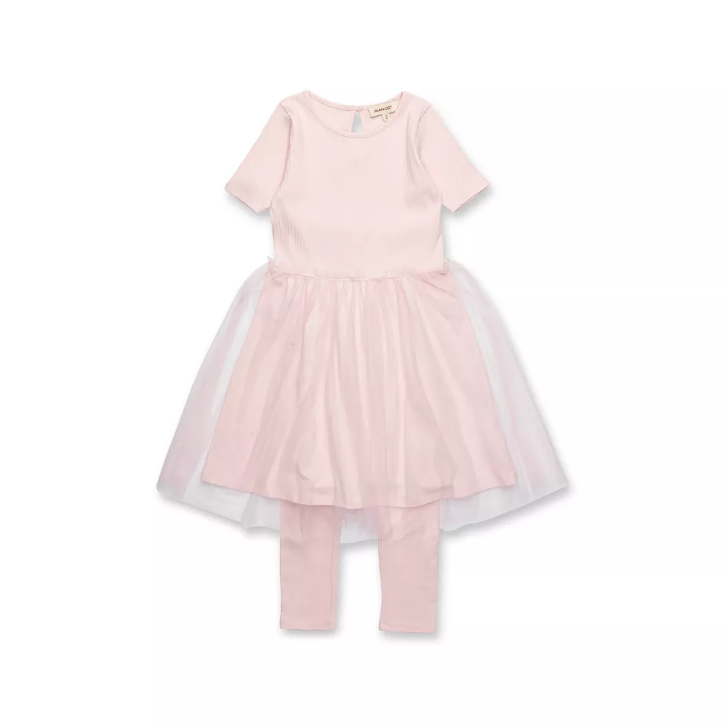 Manor Kids - Set: Kleid und Leggings, 134, Rosa