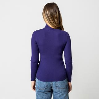 Manor Woman Gerippter Rollkragenpullover  