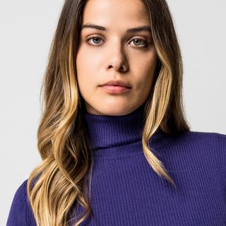 Manor Woman Gerippter Rollkragenpullover  