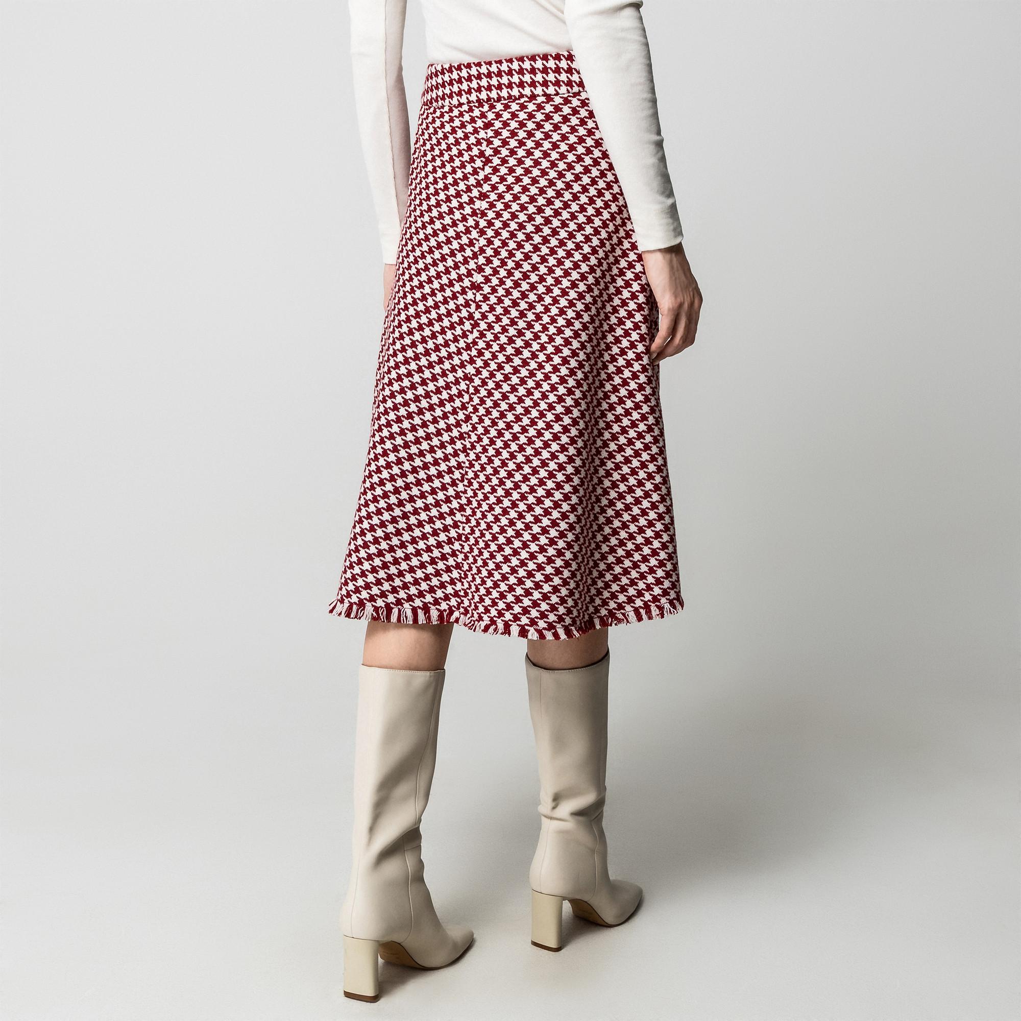 Manor Woman Jupe Midi Pied-de-poule avec Boutons  