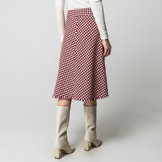 Manor Woman Jupe Midi Pied-de-poule avec Boutons  