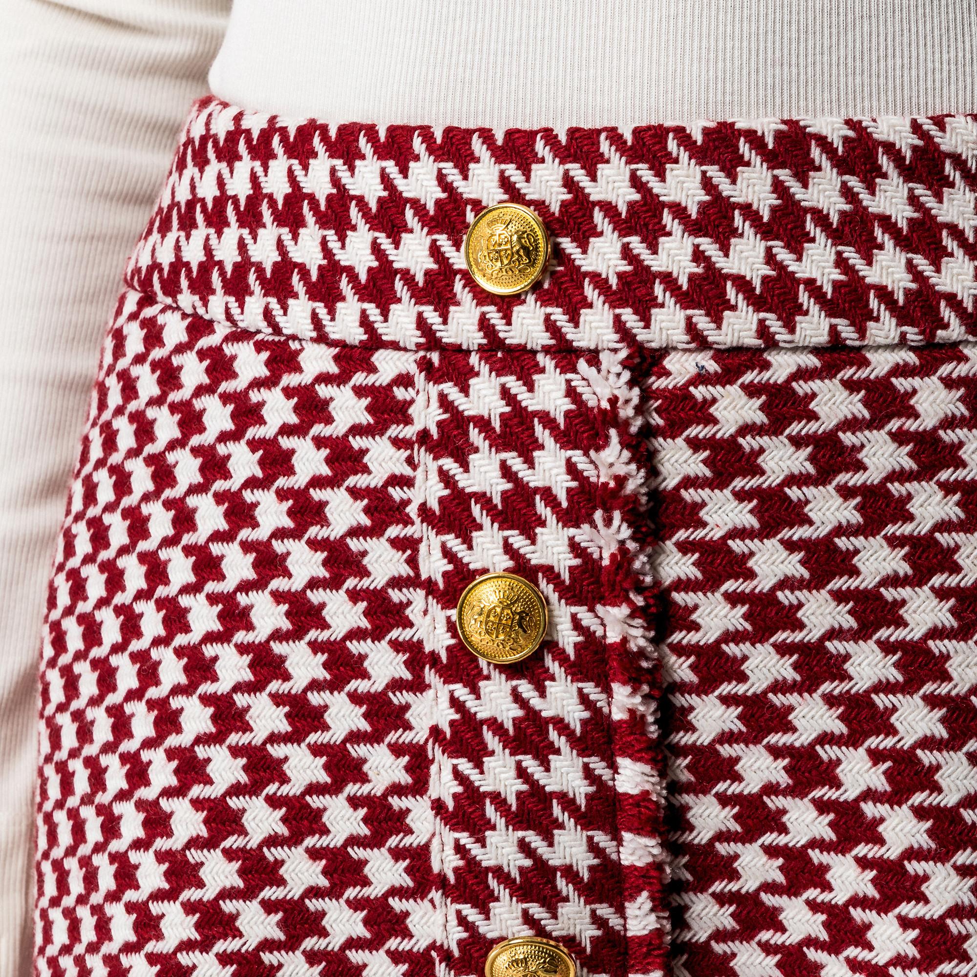 Manor Woman Jupe Midi Pied-de-poule avec Boutons  