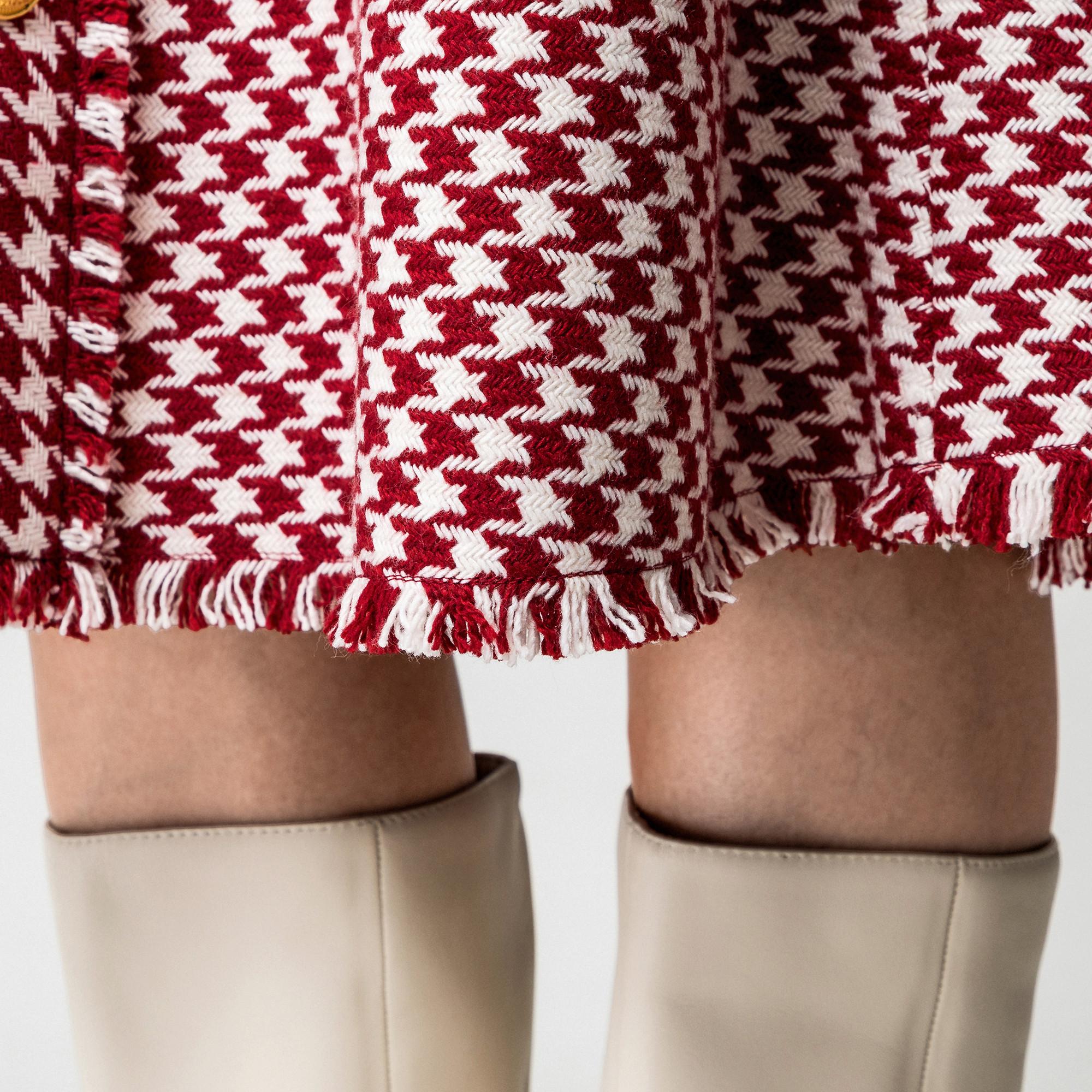 Manor Woman Jupe Midi Pied-de-poule avec Boutons  