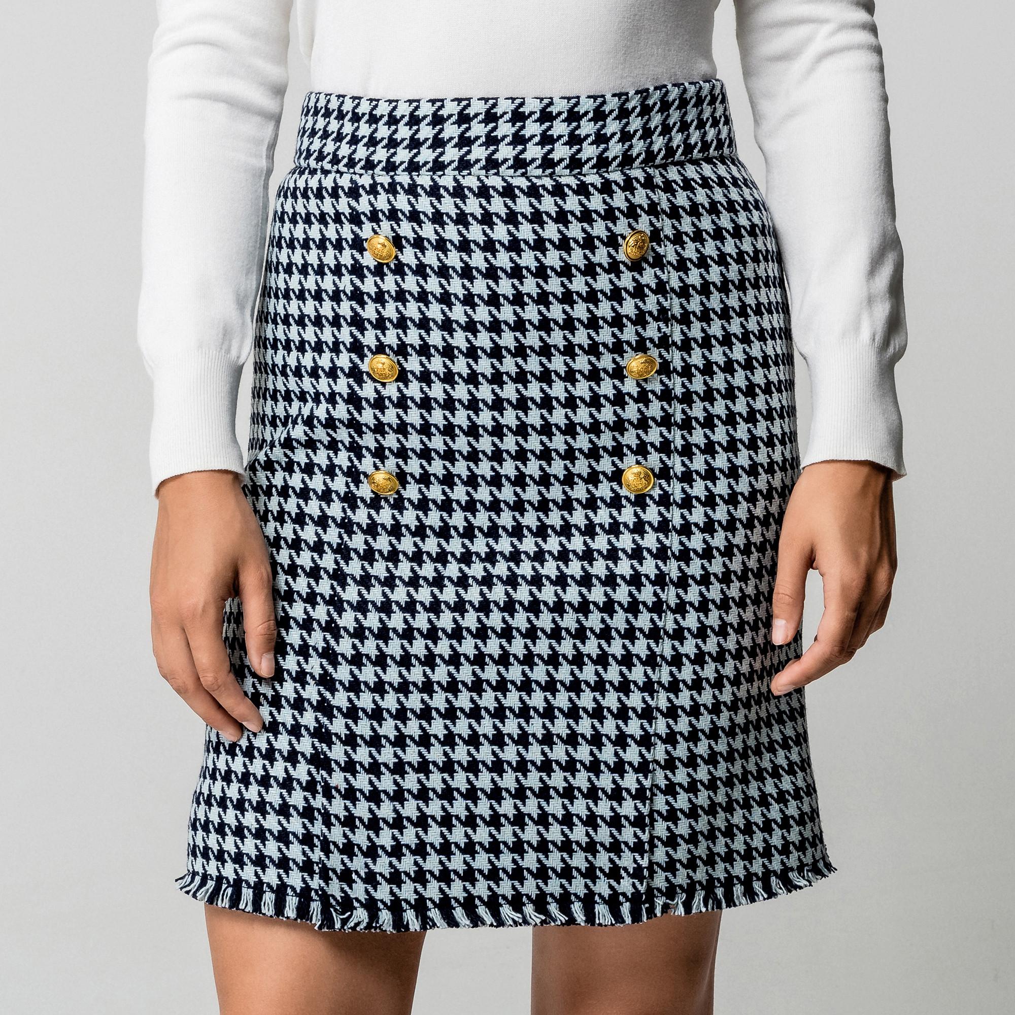 Manor Woman Gonna Midi Pied-de-Poule Effetto Incrociato  