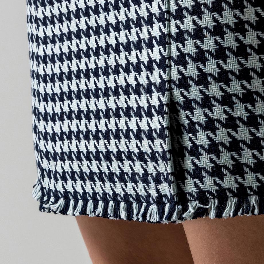 Manor Woman Jupe Midi Pied-de-Poule Effet Croisé  