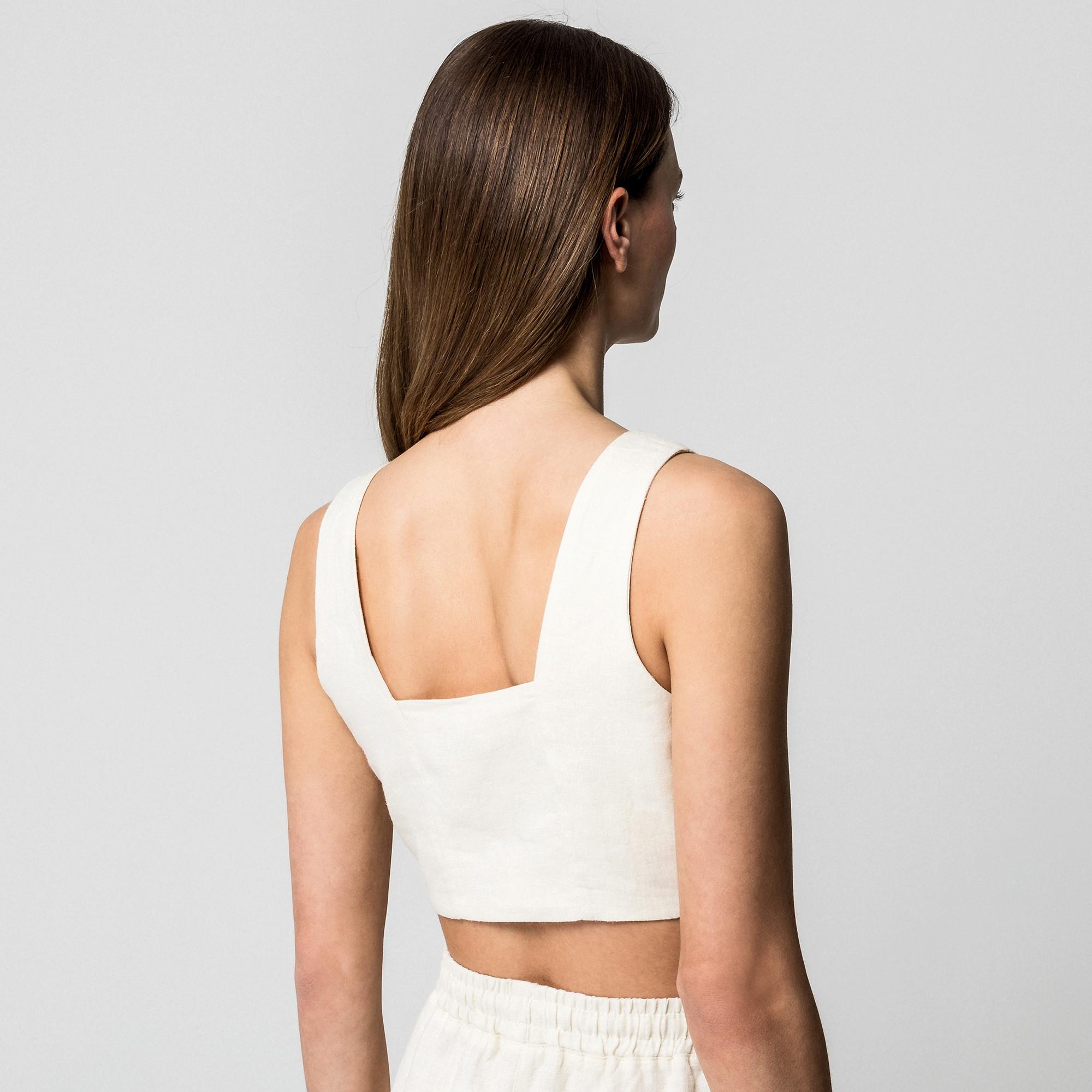 Manor Woman Top a righe senza maniche scollo a V  