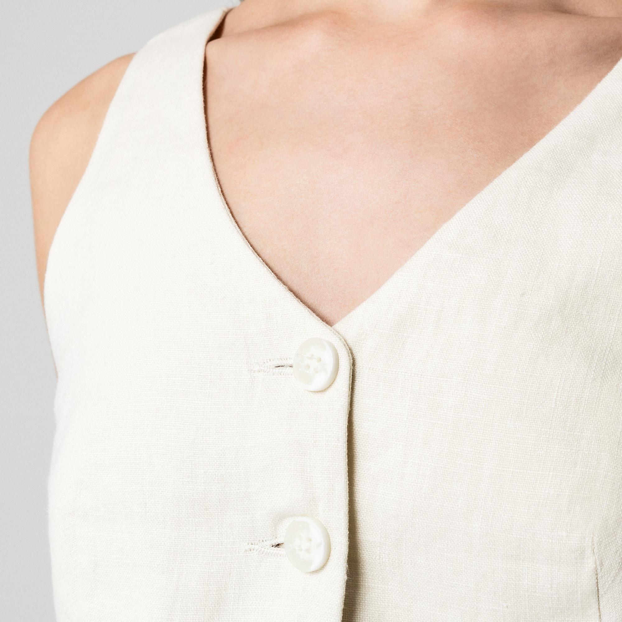 Manor Woman Top a righe senza maniche scollo a V  