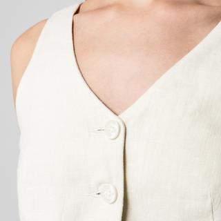 Manor Woman Top a righe senza maniche scollo a V  