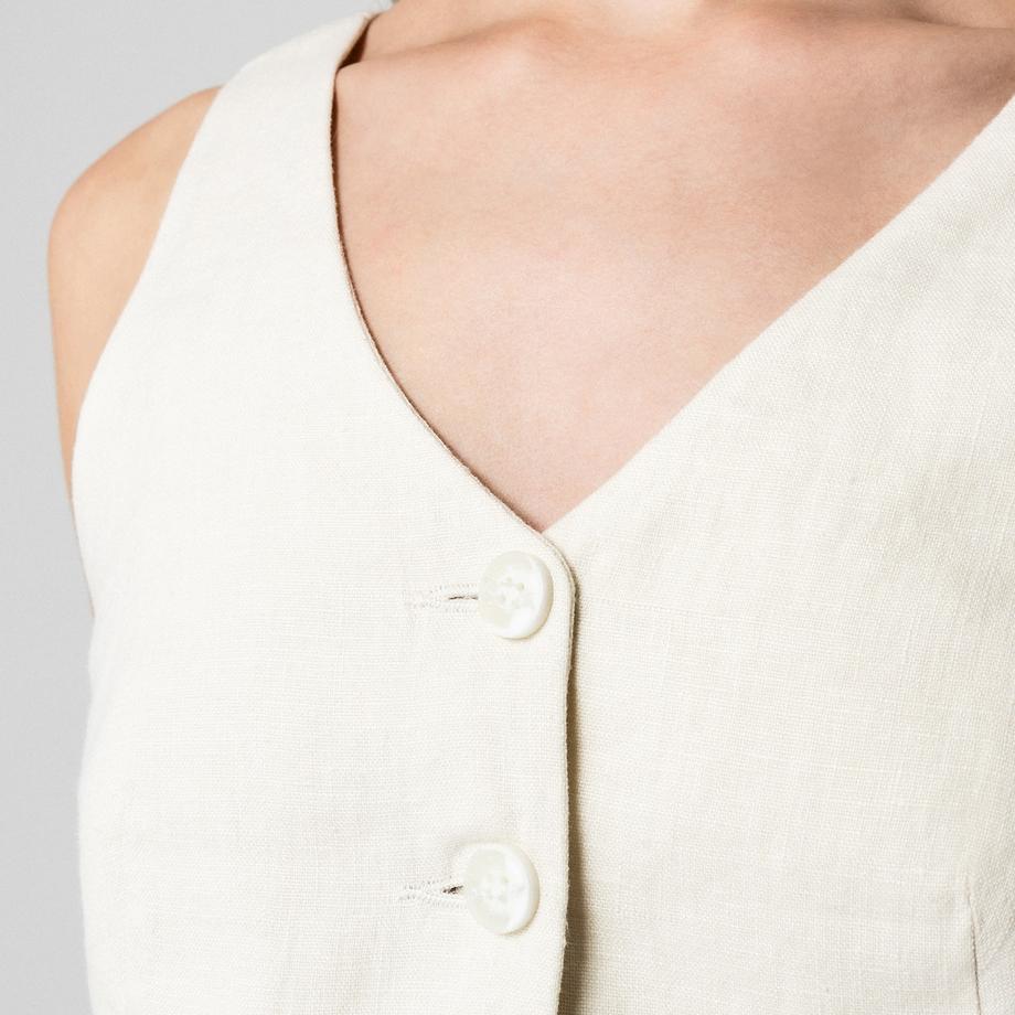 Manor Woman Top a righe senza maniche scollo a V  