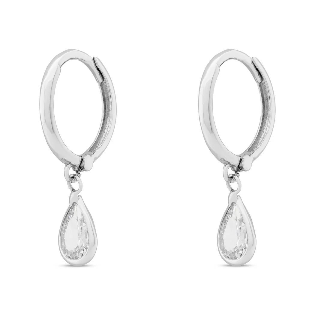 L' Atelier Gold 18 Karat by Manor - Ohrringe, One Size, Weissgold