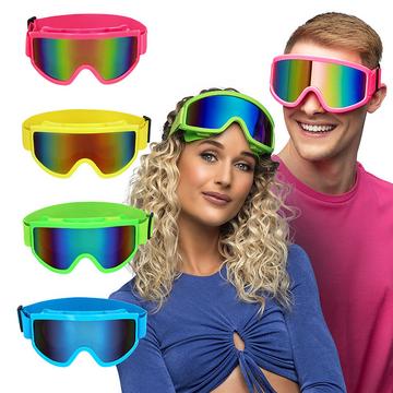 Lunettes de ski fluo, assortiment aléatoire