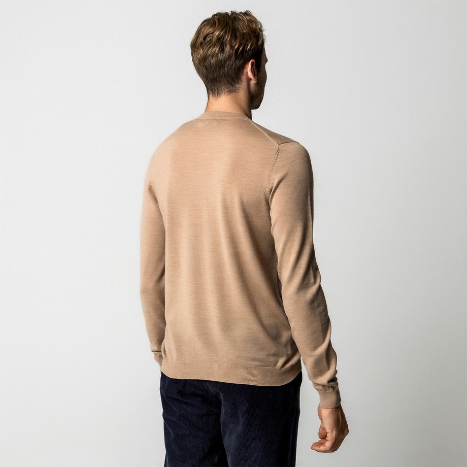 Manor Man Pull Col Rond Maille Fine  