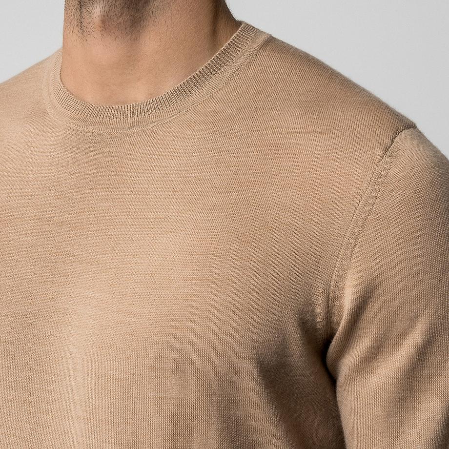 Manor Man Pull Col Rond Maille Fine  